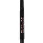 REVOLUTION EYEBROW PENCIL DUO BROW DEFINER DARK BROWN