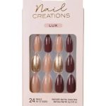 CALA NAILS 24PCS NAIL CREATIONS WARM BROWNS