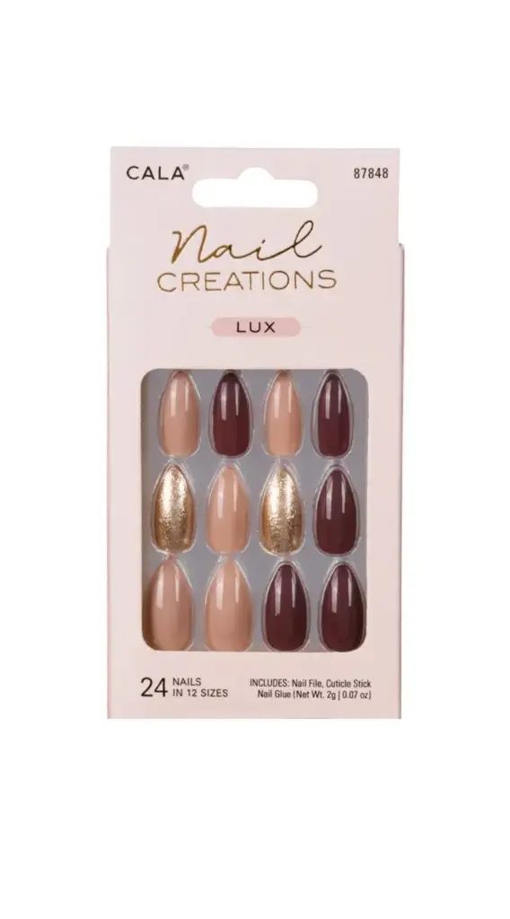 CALA NAILS 24PCS NAIL CREATIONS WARM BROWNS CALA NAILS 24PCS NAIL CREATIONS WARM BROWNS