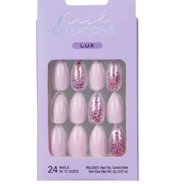 CALA NAILS 24PCS NAIL CREATIONS LAVENDER
