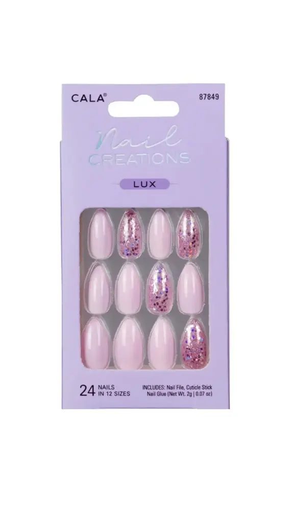 CALA NAILS 24PCS NAIL CREATIONS LAVENDER
