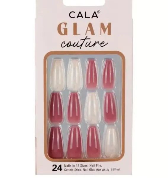 CALA NAILS 24PCS GLAM COUTURE MAUVE