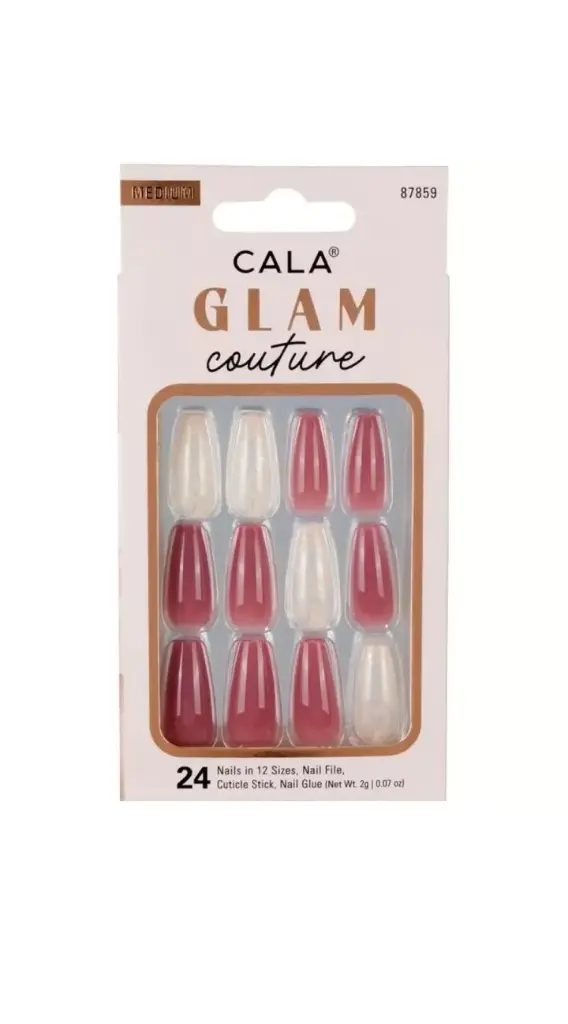 CALA NAILS 24PCS GLAM COUTURE MAUVE