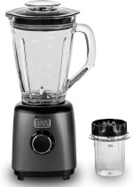 خلاط كهربائي BLACK+DECKER SSBX525-B5 فاخر 500 واط بجرة زجاجية 1.5 لتر مع مطحنة