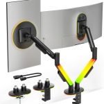 GamerTek Pivot Dual RGB Monitor Arm 1
