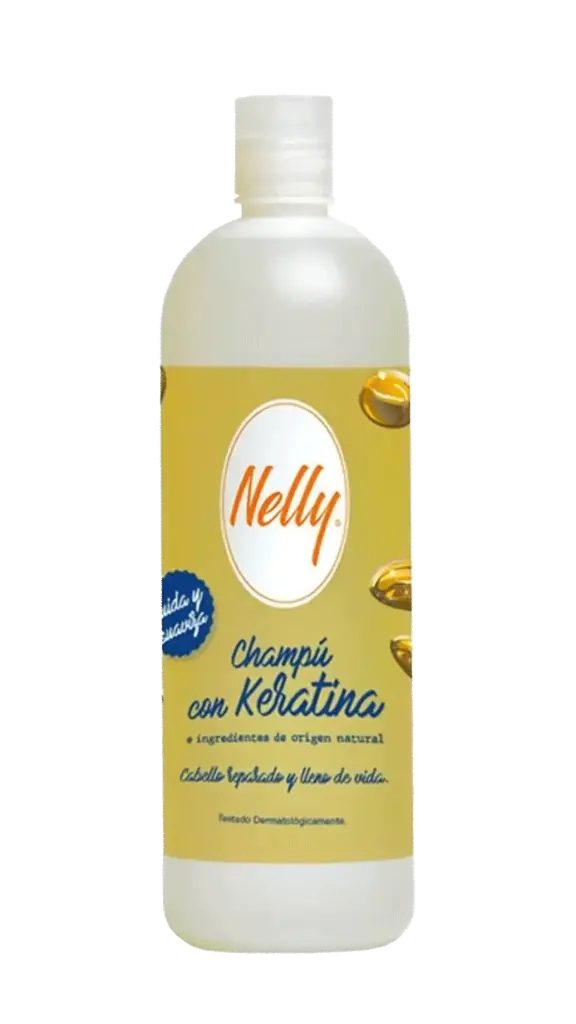 NELLY SHAMPOO KERATINA E INGREDIENTES DE ORIGIN NATURAL 1000 ML