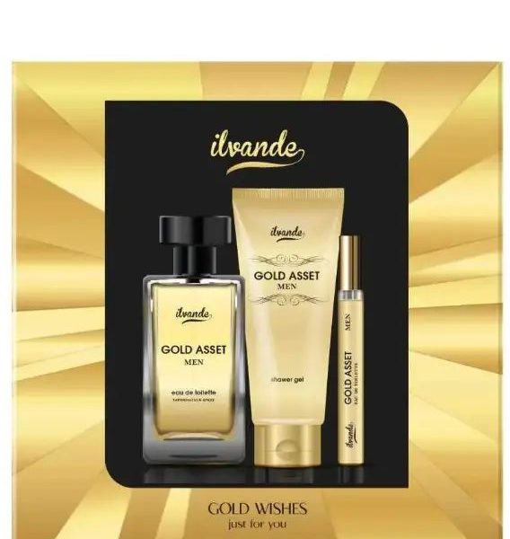 ILVANDE PERFUME SET GOLD ASSET 3PCS