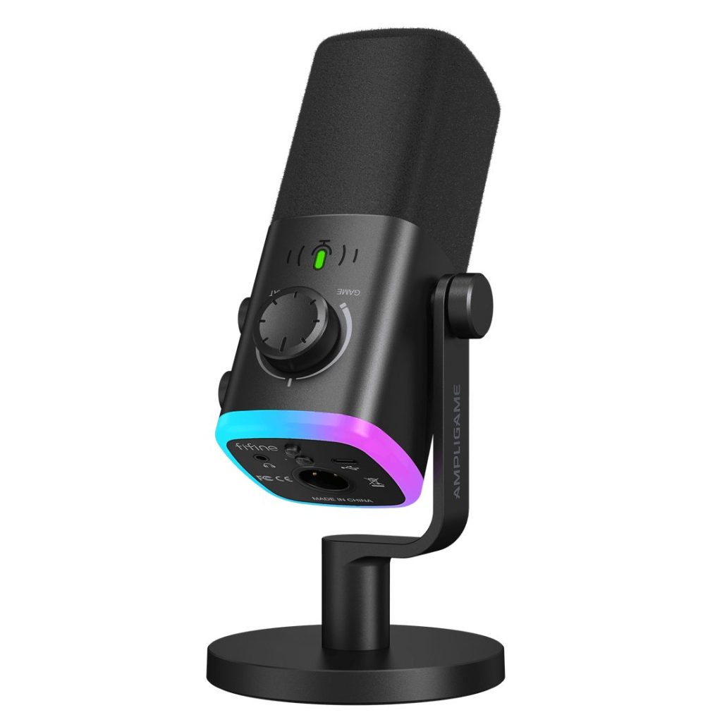 FIFINE AmpliGame AM9 USB Gaming Microphone with RGB