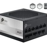 MSI PRO A850PL PCIE5 850W 80 PLUS Platinum Fully Modular ATX Power Supply - View 1