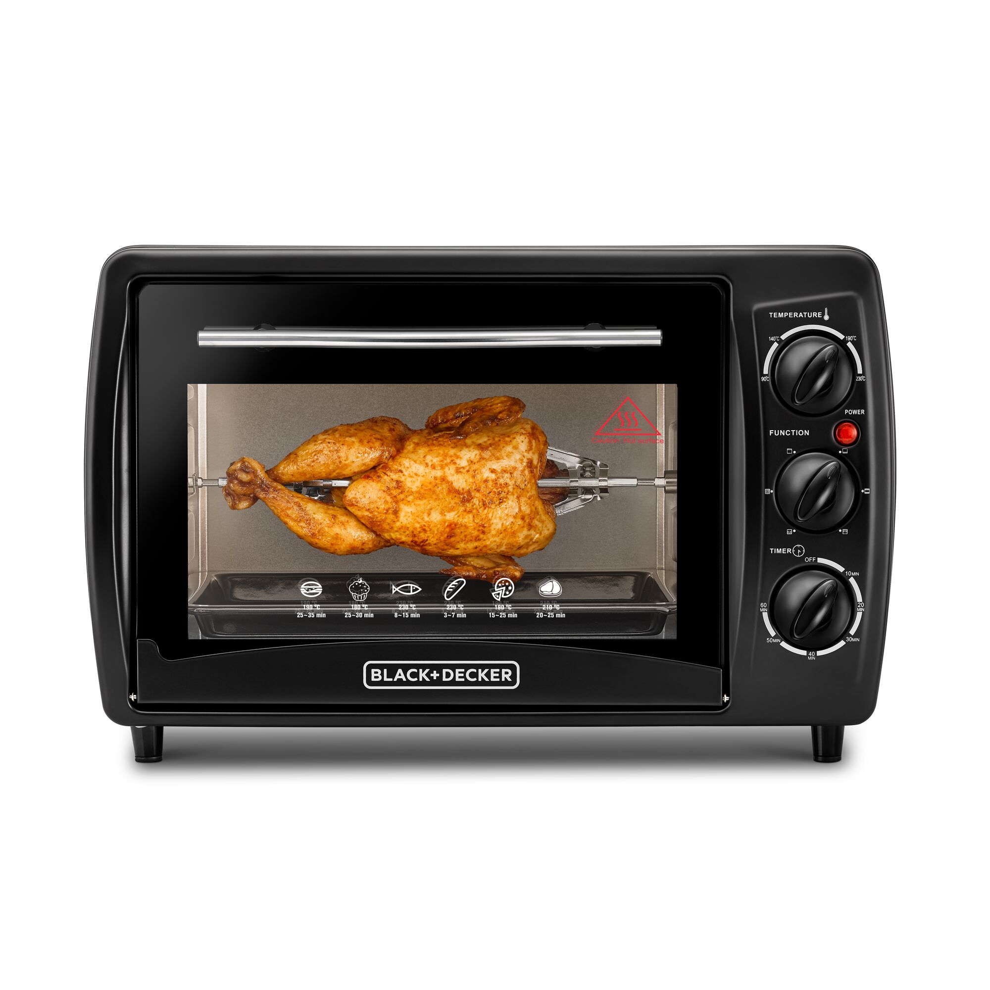 TRO19RDG_A3.jpg BLACK DECKER TRO19RDG-B5 Toaster Oven 19L Double Glass Rotisserie