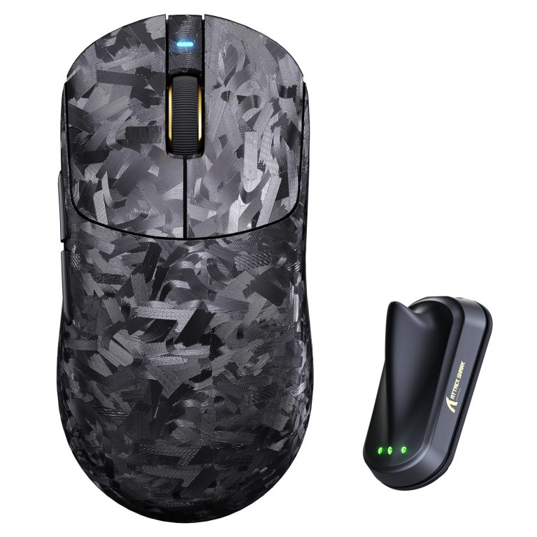 ماوس ATTACK SHARK RS3 ULTRA Carbon Fiber Wireless PAW3955MAX 52000 DPI 8K Polling 63g Gaming Mouse كل الالوان