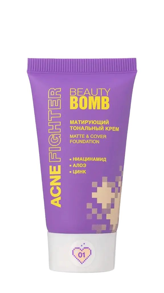 BEAUTY BOMB FOUNDATION ACNE FIGHTER MATTE & COVER 01