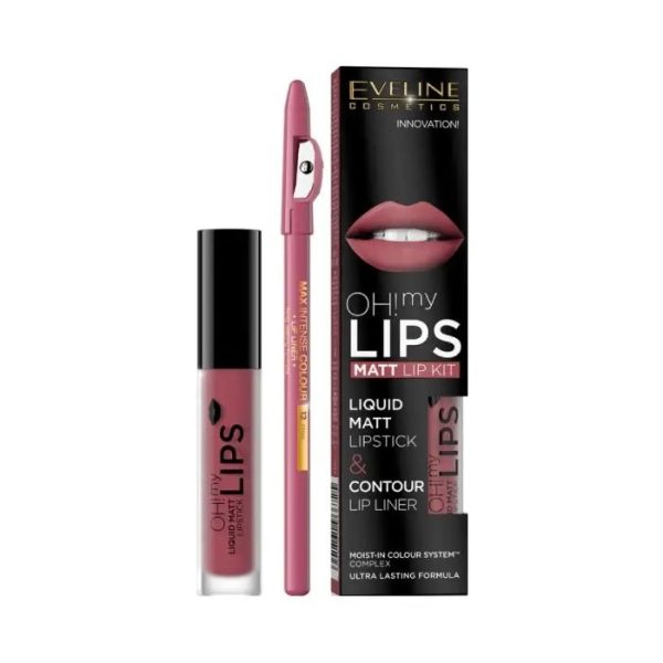 EVELINE SETS OH! MY LIPS MATT LIP KIT 06 CASHMERE ROSE