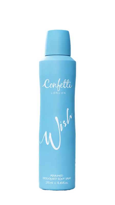 img-1110.jpg CONFETTI LONDON WISH DEODORANT BODY SPRAY 250ML - الصورة 1