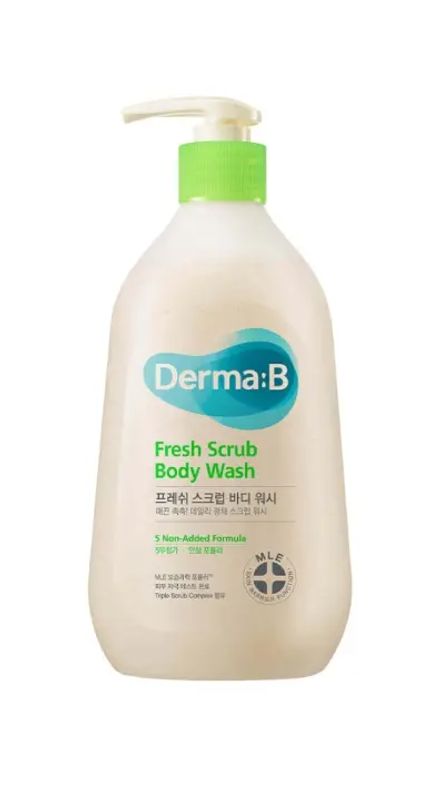 img-1217.jpg DERMA:B EXFOLIATING BODY WASH WITH A REFRESHING SCENT, 420 ML - الصورة 1