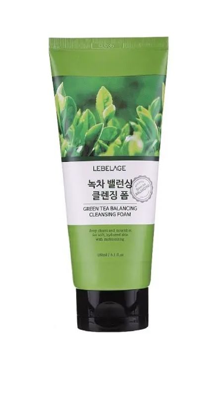 img-2510.jpg LEBELAGE FACE WASH FOAM GREEN TEA 180 ML - الصورة 1
