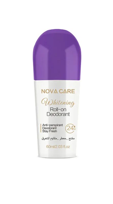 img-3203.jpg NOVA CARE DEODORANT ROLL-ON WHITENING 24H WATER LILY 60 ML - الصورة 1