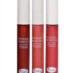 THE BALM SET EYELINER LIPGLOSS PURSE -WORTHY 3 PCS