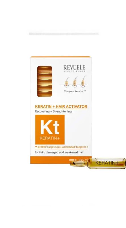 img-3466.jpg REVUELE HAIR SERUM KERATIN + HAIR ACTIVATOR 8 AMPOULES - الصورة 1