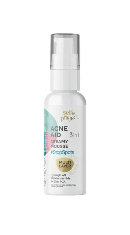 img-3636.jpg SELFIE PROJECT CREAM MOUSSE ACNE AID 3IN1 100 ML - الصورة 1