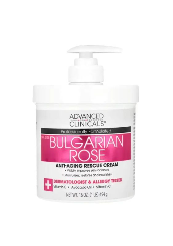 img-364.jpg ADVANCED CLINICALS BULGARIAN ROSE CREAM 454G - الصورة 1