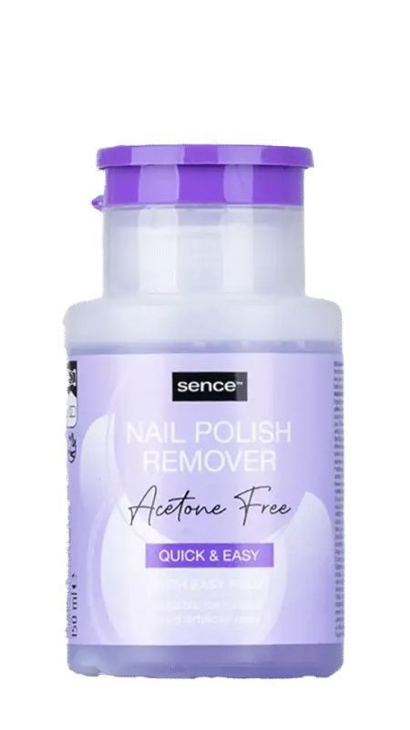 img-3655.jpg SENCE NAIL POLISH REMOVER PUMP ACETONE FREE BASIC 150ML - الصورة 1