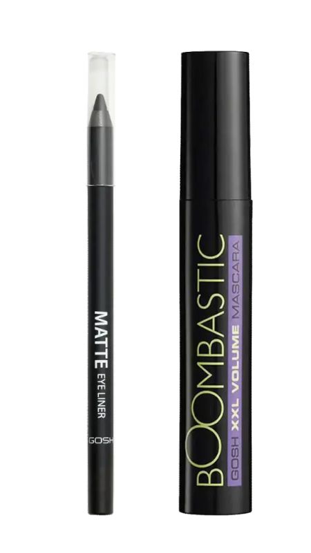 img-703.jpg GOSH MASCARA BOOMBASTIC + LINER MATTE (BLACK) - الصورة 1