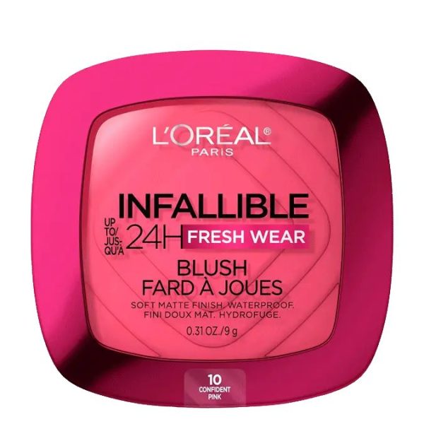 LOREAL BLUSH INFALLIBLE 24H FRESH WEAR 10 CONFIDENT PINK