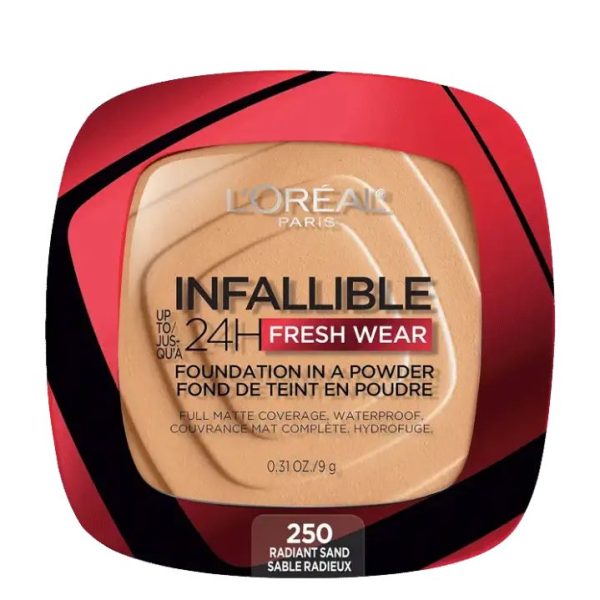 LOREAL POWDER FOUNDATION INFALLIBLE 24H FRESH WEAR 250 RADIANT SAND