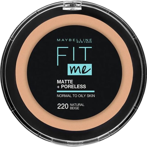 MAYBELLINE POWDER FIT ME MATTE + PORELESS 220 NATURAL BEIGE