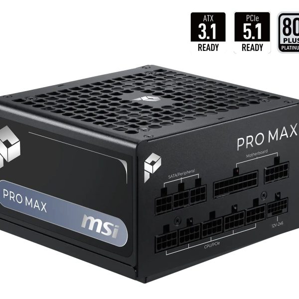 MSI PRO MAX 850P 850W 80 PLUS Platinum PCIe 5.1 ATX 3.1 PSU 1
