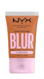 NYX FOUNDATION BARE WITH ME BLUR ميديم دارك 12