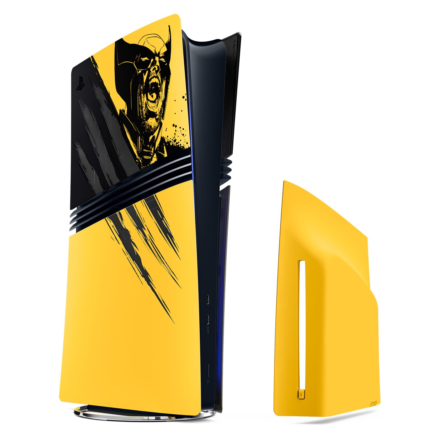 ps5-pro-cover-wolverine-yellow.jpg PlayStation 5 Pro Console Covers Marvel Wolverine Battle Yellow