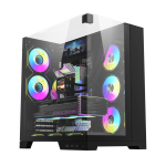 DarkFlash TH285 Plus ATX PC Case Black Front
