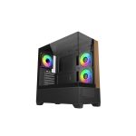 Cooler Master Elite 690 Wood ATX Tempered Glass 3x120mm ARGB