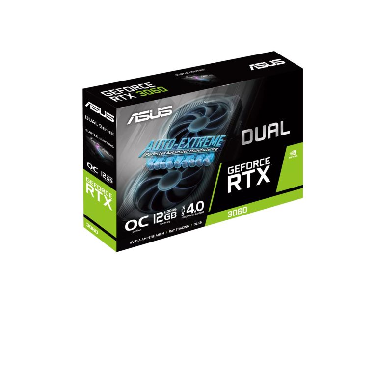 ASUS Dual GeForce RTX 3060 V2 OC Edition 12GB GDDR6 Graphics Card
