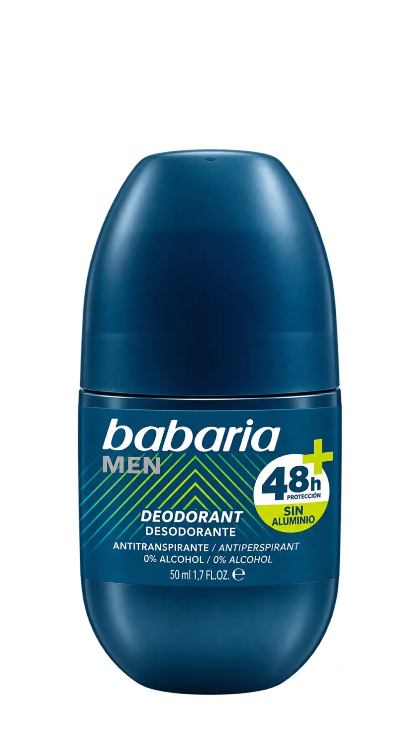 babaria-deodorant-roll-on-men-48h-50ml.jpg مزيل عرق رول أون باباريا مين للرجال بدون ألمنيوم 50 مل