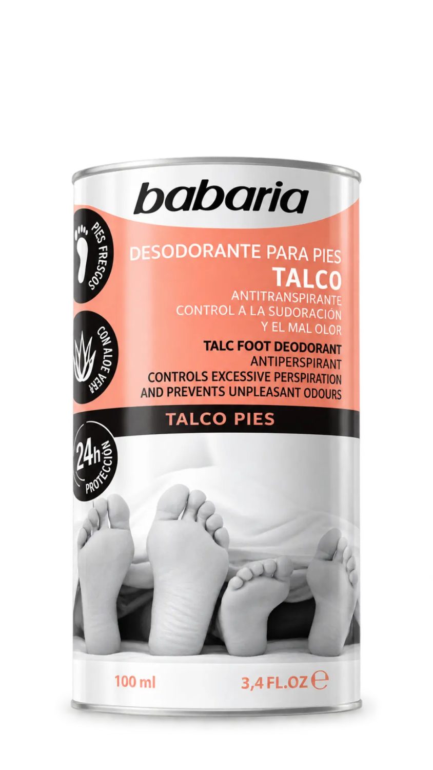 babaria-foot-deodorant-talco-100ml.jpg مزيل رائحة القدمين باباريا بالتلك المضاد للتعرق 100 مل