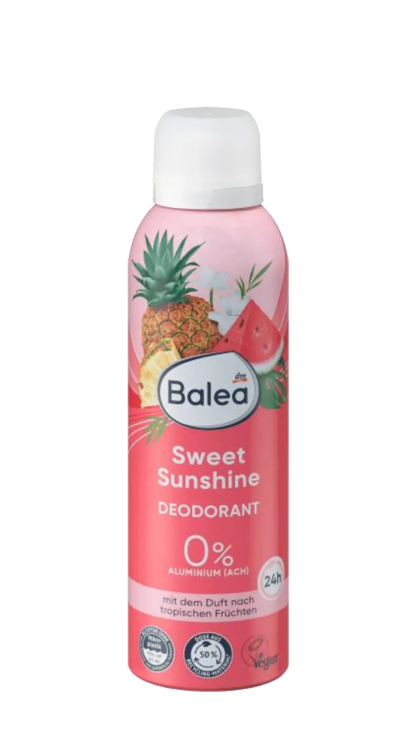 balea-deodorant-spray-sweet-sunshine-150ml.jpg بخاخ مزيل العرق باليا سويت صن شاين بعطر الفواكه الاستوائية 150 مل