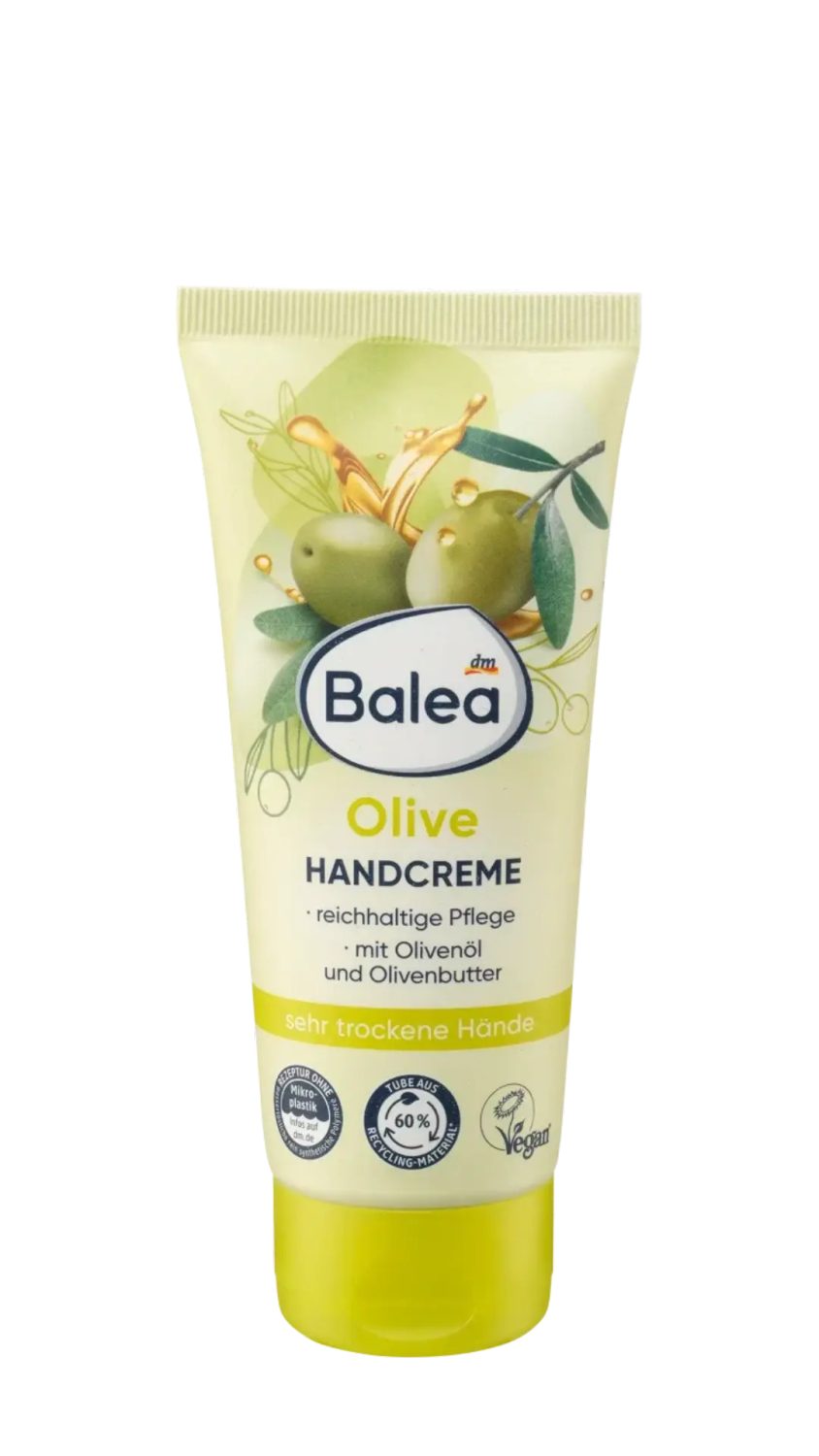 balea-hand-cream-olive-100ml.jpg كريم اليدين باليا بزيت الزيتون لليدين الجافة جداً 100 مل