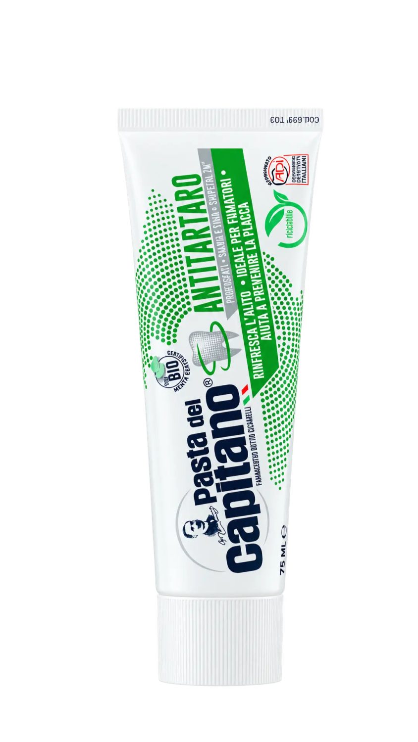 capitano-toothpaste-antitartaro-75-ml.jpg معجون أسنان كابيتانو أنتي تارتارو ضد الجير والبلاك 75 مل