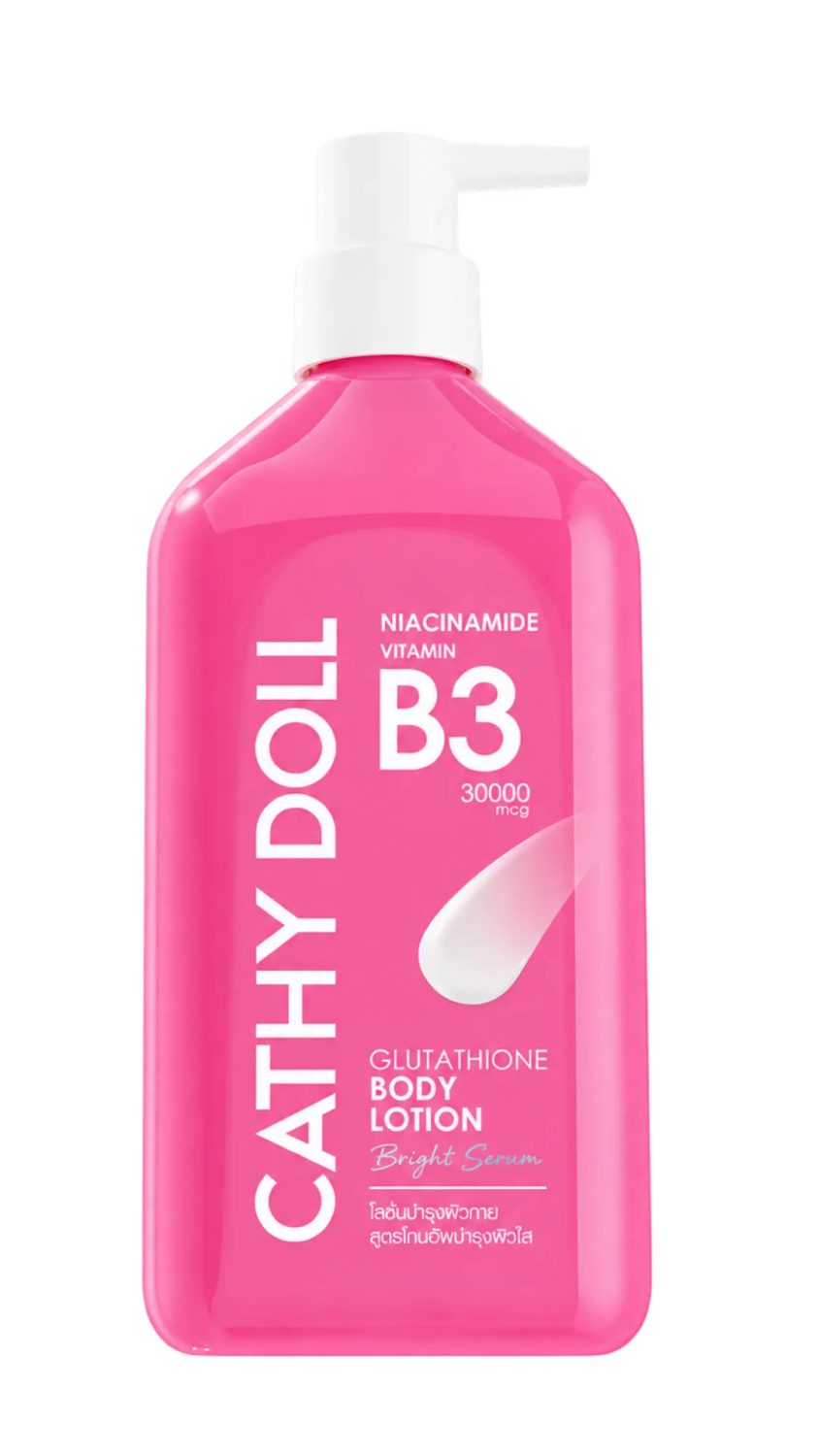 cathy-doll-body-lotion-niacinamide-vitamin-b3-450ml.jpg لوشن الجسم كاثي دول نياسيناميد فيتامين B3 والجلوتاثيون برايت سيروم 450 مل