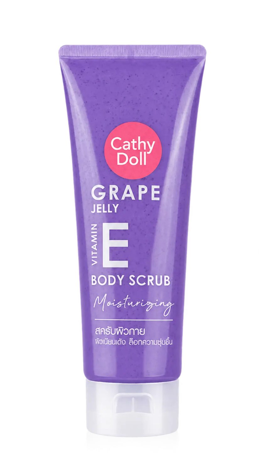 cathy-doll-body-scrub-grape-jelly-e-320g.jpg مقشر الجسم كاثي دول جريب جيلي بفيتامين E المرطب 320 غ