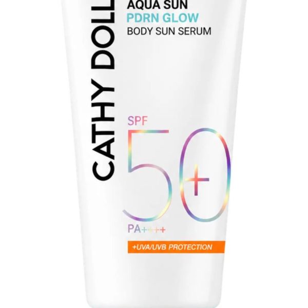 سيروم واقي الشمس للجسم كاثي دول أكوا صن PDRN جلو SPF50+ بحجم 140 مل