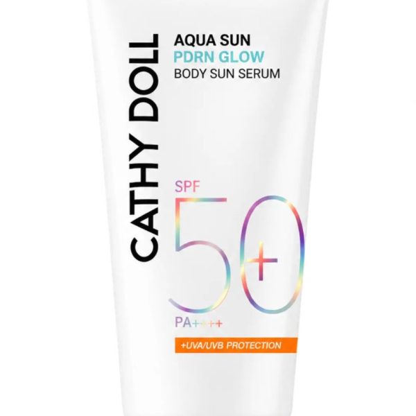 سيروم واقي الشمس للجسم كاثي دول أكوا صن PDRN جلو SPF50+ بحجم 50 مل