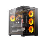 darkFlash C280 E-ATX Tempered Glass 270° Panoramic Case Black