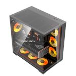 darkFlash C280 E-ATX Tempered Glass 270° Panoramic Case Black