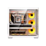 darkFlash C280 E-ATX Tempered Glass 270° Panoramic Case White