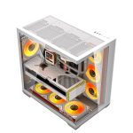 darkFlash C280 E-ATX Tempered Glass 270° Panoramic Case White