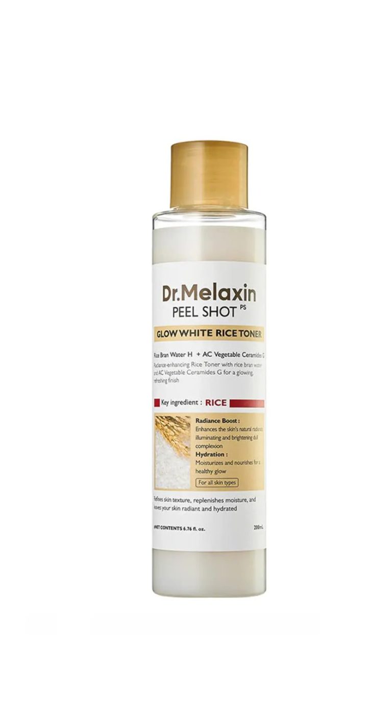 DR. MELAXIN EXFOLIATING WHITE RICE GLOW TONER 200ML